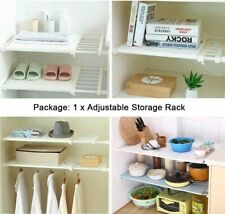 Expandable Shelves Wardrobe Organiser Closet Storage Cupboard Shelf  for sale  Shipping to South Africa