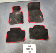 ✅ For 12-18 BMW F80 M3 F30 335 328 Sedan Carpet Floor Mat Velour Black/Red SET for sale  Shipping to South Africa