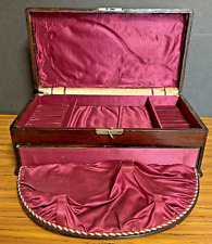 Antiga cômoda vitoriana feminina viajando madeira penteadeira caixa gaveta giratória comprar usado  Enviando para Brazil