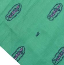 Pieza de tela multiusos vintage sarie para coser artesanal tejido verde Krishana segunda mano  Embacar hacia Argentina