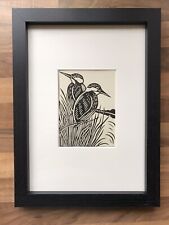 Kingfisher framed woodcut for sale  ENFIELD