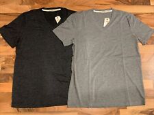 Camiseta ABBOT & MAIN (Tamanho M ou G) Masculina Básica Decote V Tri Mescla Casual, Cinza C comprar usado  Enviando para Brazil