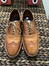 Allen Edmonds Mens McTavish Brown Oxford Wing Tip Dress Shoes Size 11 D, used for sale  Toney