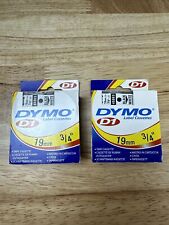 Lote de 2 - Cinta de impresora de etiquetas Dymo D1 3/4 x 19 mm negra sobre blanca 45803 Dymo, usado segunda mano  Embacar hacia Argentina