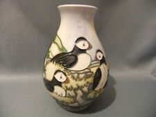 Moorcroft puffins vase for sale  BRIDGNORTH