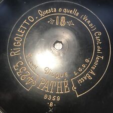 Bassi - 12” Pathe 4233 lado único - Disco de 78 rpm - Rigoletto comprar usado  Enviando para Brazil