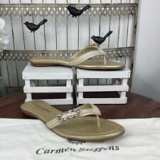 Sandálias tanga feminina Carmen Steffens tamanho 8. (SAPATOS DE EXIBIÇÃO) comprar usado  Enviando para Brazil