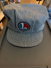Vintage 1992 Blue and White Striped Lionel Train Conductor Hat with Lionel Patch for sale  Shipping to South Africa