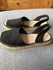 Black espadrille wedge for sale  WORKINGTON