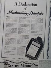 General Motors Print Ad Original Rare Vtg 1940s WW2 Selling Principles Dealer GM for sale  Shipping to South Africa