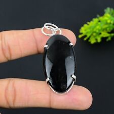 Natural Nuummite Gemstone Handmade 925 Sterling Silver Pendant 2.36" Love y646, used for sale  Shipping to South Africa