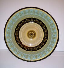 ANATOLIA  Turquoise/Black/Gold  GLASS,MANDALA 15 3/4in BOWL,PLATTER, Handmade  for sale  Shipping to South Africa