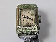 Relógio feminino antigo Art Deco Elgin ornamentado corda mancha precisa de limpeza/reparo, usado comprar usado  Enviando para Brazil