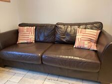 Brown leather sofa for sale  HEXHAM