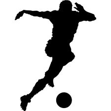 SOCCER PLAYER RUNNING WITH BALL  SILHOUETTE,SPORT, CAR DECAL STICKER for sale  Shipping to South Africa