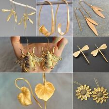 Preciosos pendientes colgantes de oro de 18 quilates para mujeres fiesta boda joyas regalos segunda mano  Embacar hacia Argentina