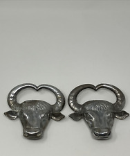 1983 Arthur Court puxadores de cabeça de touro puxadores de ferragens de metal comprar usado  Enviando para Brazil