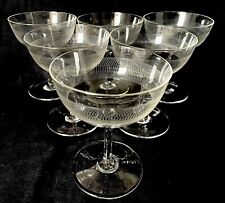 EXQUISITE Set of 6 EDWARDIAN CRYSTAL CHAMPAGNE COUPES ANTIQUE/VINTAGE c1910, used for sale  Shipping to South Africa