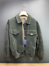 MENS VINTAGE 'V' SUEDE LEATHER JACKET - MADE IN ITALY - UK LARGE NEW WITH TAGS for sale  Shipping to South Africa
