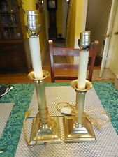 Pair brass lamps for sale  Southwick