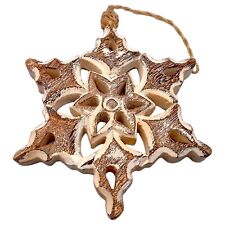 Wood snowflake ornament for sale  Bonham