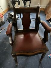 Vintage barbers chair for sale  PRESCOT