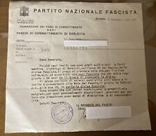 1937 barletta documento usato  Bari