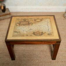 Used, Globe Coffee Table Brass Glass Campaign World Map Side for sale  Shipping to South Africa