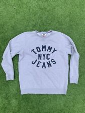 Tommy Hilfiger Szara bluza męska Large Tommy NYC Jeans Relaksowany krój W bardzo dobrym stanie na sprzedaż  Wysyłka do Poland