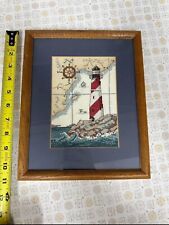 Embroidered lighthouse framed for sale  Sellersville