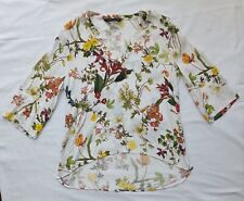 Usado, ZARA SHIRT Flor L/36-40 TÚNICA Blusa Blanca Flores Flor Fácil de Cuidar segunda mano  Embacar hacia Argentina