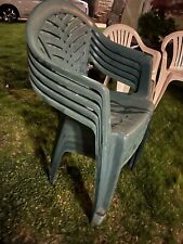 Green plastic chairs for sale  Lynbrook