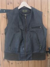 Brown leather gillet for sale  CHIPPING NORTON