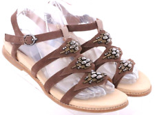 Used, Earthies Brown Leather Slip On Sandals Strappy Slingback Shoes Women's US 8.5 for sale  Shipping to South Africa