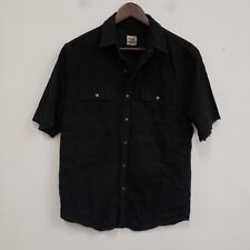 Camisa de campamento Flint and Tinder para hombre talla S manga corta negra con botones a presión segunda mano  Embacar hacia Argentina