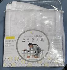BreathableBaby White Mesh Crib Liner - 4-Sided Slated Cribs or Solid-Back Cribs for sale  Shipping to South Africa