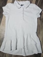 Camisa polo Chaps Ralph Lauren uniforme escolar feminina branca tamanho M 8-10 comprar usado  Enviando para Brazil