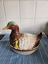 Vintage Numnar Duck Ceramic Egg Storage Hen Basket for sale  Shipping to South Africa