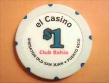 $1 EL CASINO CLUB BAHIA SHERATON W8B ficha San Juan Puerto Rico ficha póquer segunda mano  Embacar hacia Argentina