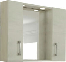 Specchio specchiera da bagno arredo 2 ante 2 luci led laccato Rovere bianco usato  Cerignola