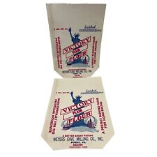 Used, Pair Victory Plain Flour 5lb Bags Weyers Cave Milling Purdy VA Statue of Liberty for sale  Shipping to South Africa