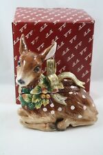 Fitz and Floyd Snowy Woods Deer Candy Jar for sale  Macomb