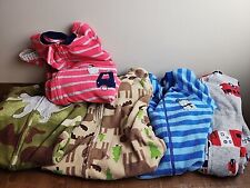 Carters Sleepers Pajamas Lot Of 5 Cotton 18 Month Boys Soft Fleece for sale  Shipping to South Africa