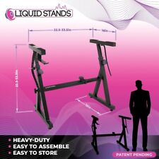 Used, Liquid Stands Piano Keyboard Stand-Z Style Adjustable Heavy Duty Fits 54-88 Key for sale  Shipping to South Africa