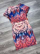 Mini vestido justo ZARA colorido neoprene estampado Bodycon abstrato aquarela M, usado comprar usado  Enviando para Brazil