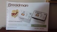 Breadman BK1050S BK1060S Professional Bread Maker User Care Manual Recipe Book, used for sale  Shipping to South Africa