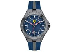 Ferrari 0830081 Scuderia Blue Grey Red Date Race Rubber Men Watch for sale  Shipping to South Africa