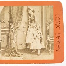 Cartão antigo feminino espiã Girl Listening Through Door Stereoview c1880 H1301 comprar usado  Enviando para Brazil