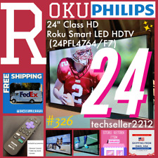 Philips 24" Clase HD (720p) Roku Smart LED HDTV 24PFL4764/F7) con control remoto/soporte, usado segunda mano  Embacar hacia Argentina