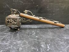 Ornate Antique Yatate Bronze  Japanese Calligraphy Inkwell and Pen Holder  for sale  Shipping to South Africa